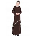 C Cut Abaya- Coffee Brown C Cut Abaya- Coffee Brown